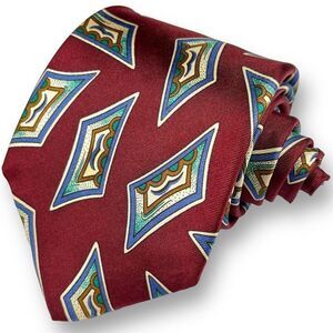 SWING Vintage Men’s Abstract Tie, 100% Silk, Made in USA